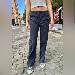 Brandy Melville Navy Kim Cargo pants